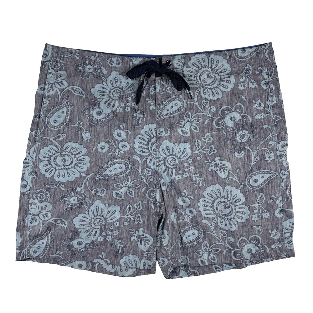 Reyn Spooner Mens 40 Blue  Reverse Print Floral Hawaiin Board Shorts Trunks